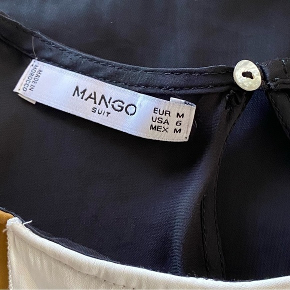 Mango Stylish Black top featuring chic deign lightweight fabric Back closure 6/M - Picture 3 of 5